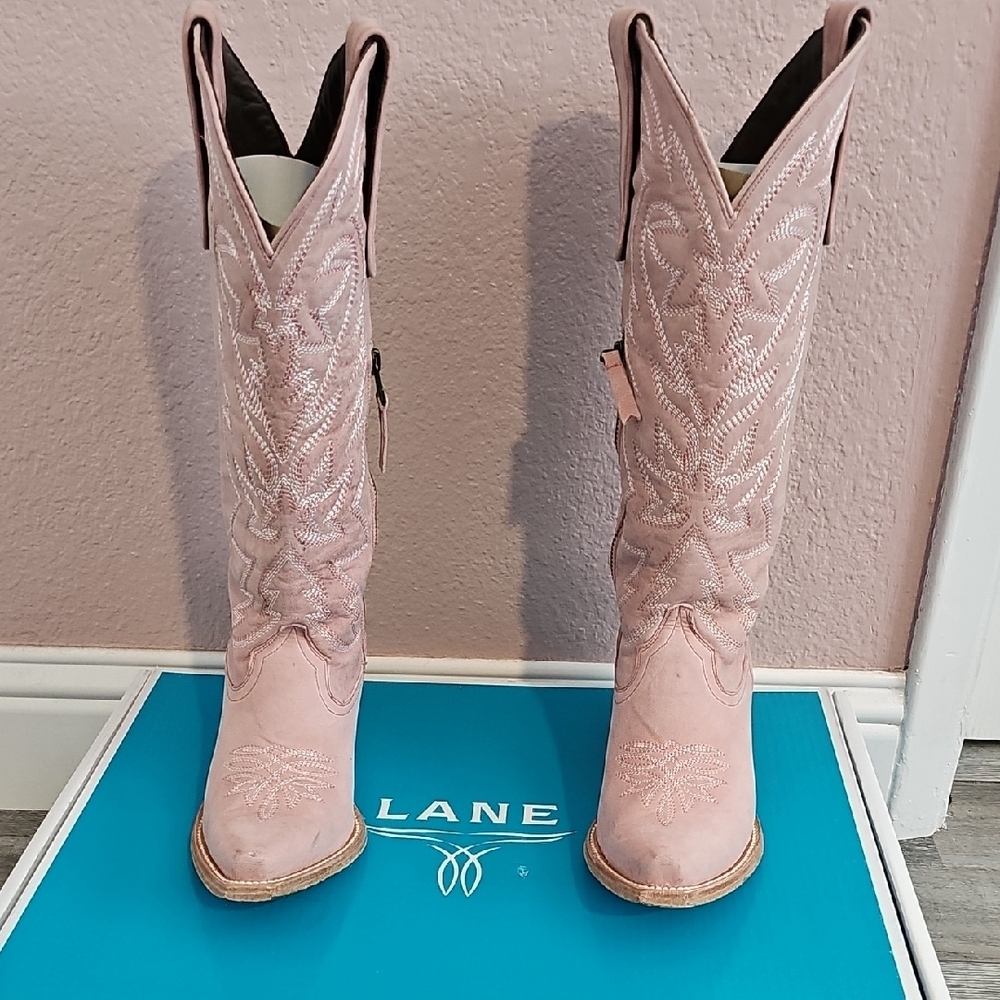 Lane Boots X Marikja Smokeshow Pink Blush Western Cowboy Boots